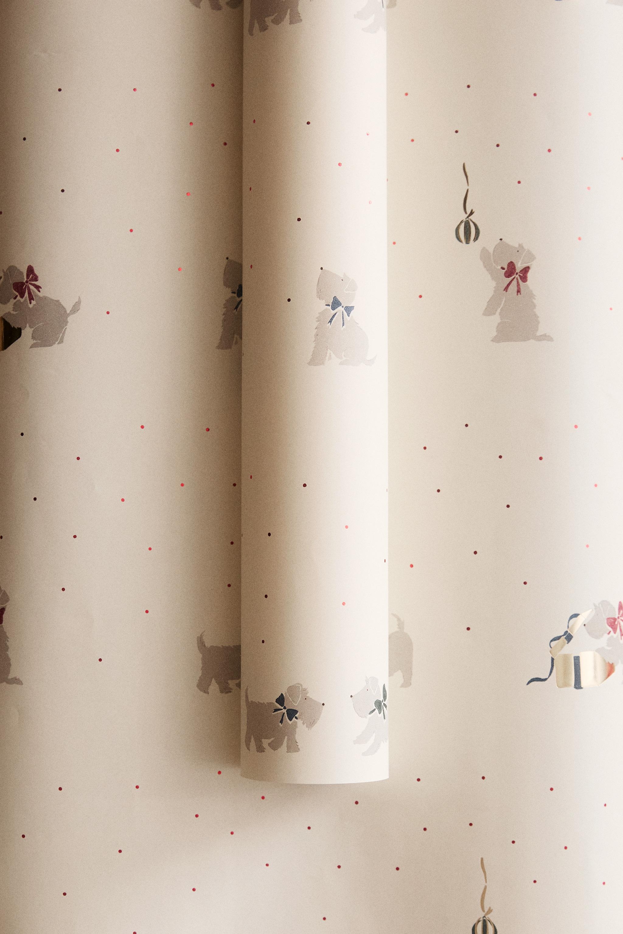 PAPIER CADEAU CHIENS NOËL