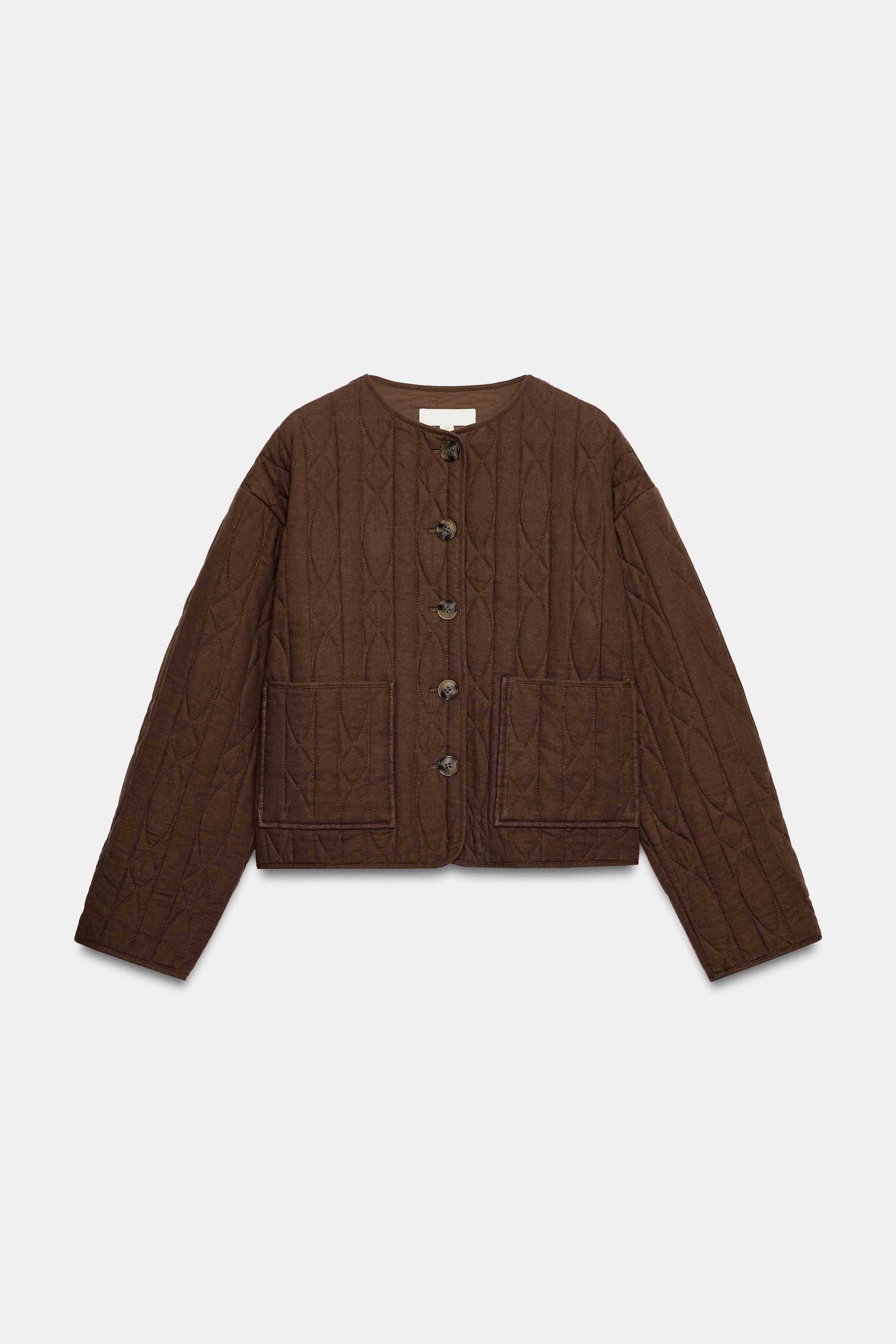 VESTE REMBOURRÉE RUSTIQUE AVEC LIN