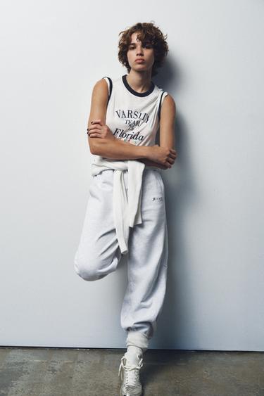 SLOGAN SLUB T-SHIRT - Oyster-white by Zara - Image 1