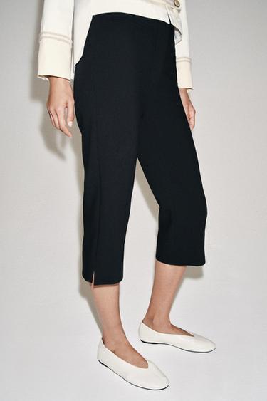 ZW COLLECTION CAPRI TROUSERS - Black by Zara
