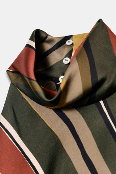 TOP RAYURES ASYMÉTRIQUE - Multicolore de Zara - Image 7