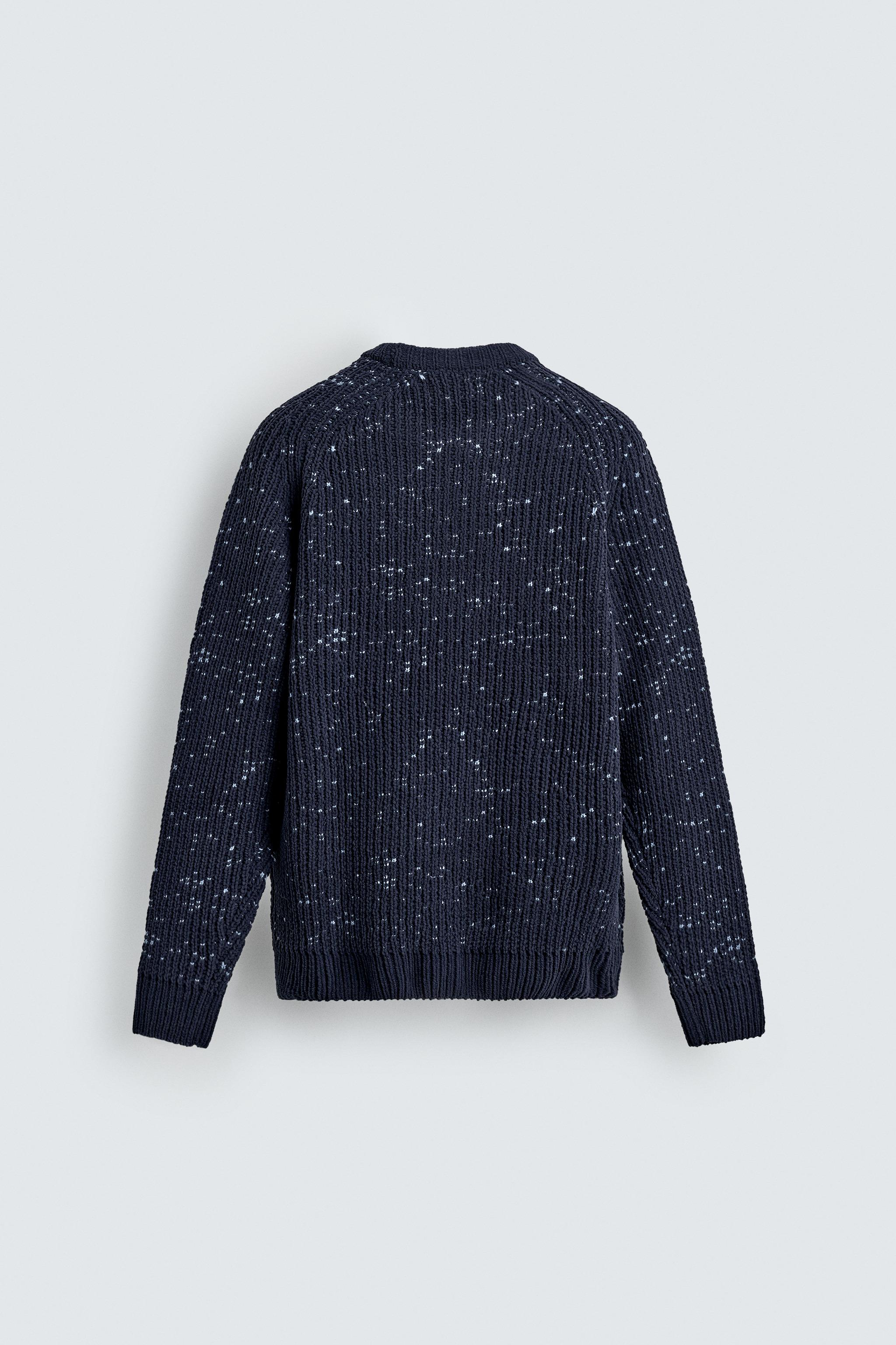 PULL EN CHENILLE À CONTRASTE