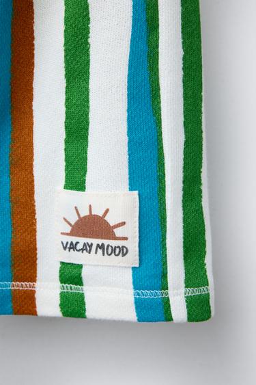 STRIPED BERMUDA SHORTS WITH LABEL - Multicoloured by Zara - Image 4