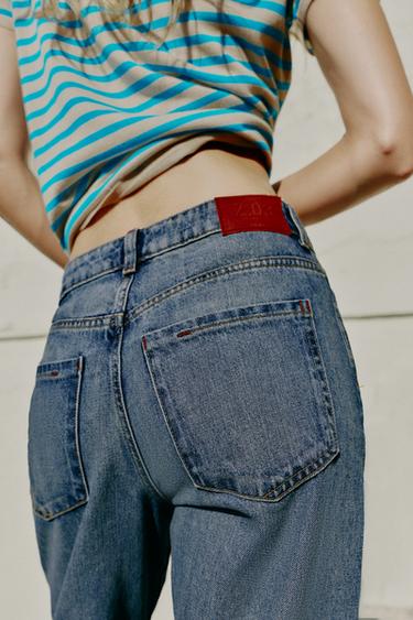 JEAN Z1975 DROIT TAILLE HAUTE LONGUEUR LONGUE - Bleu moyen de Zara - Image 5