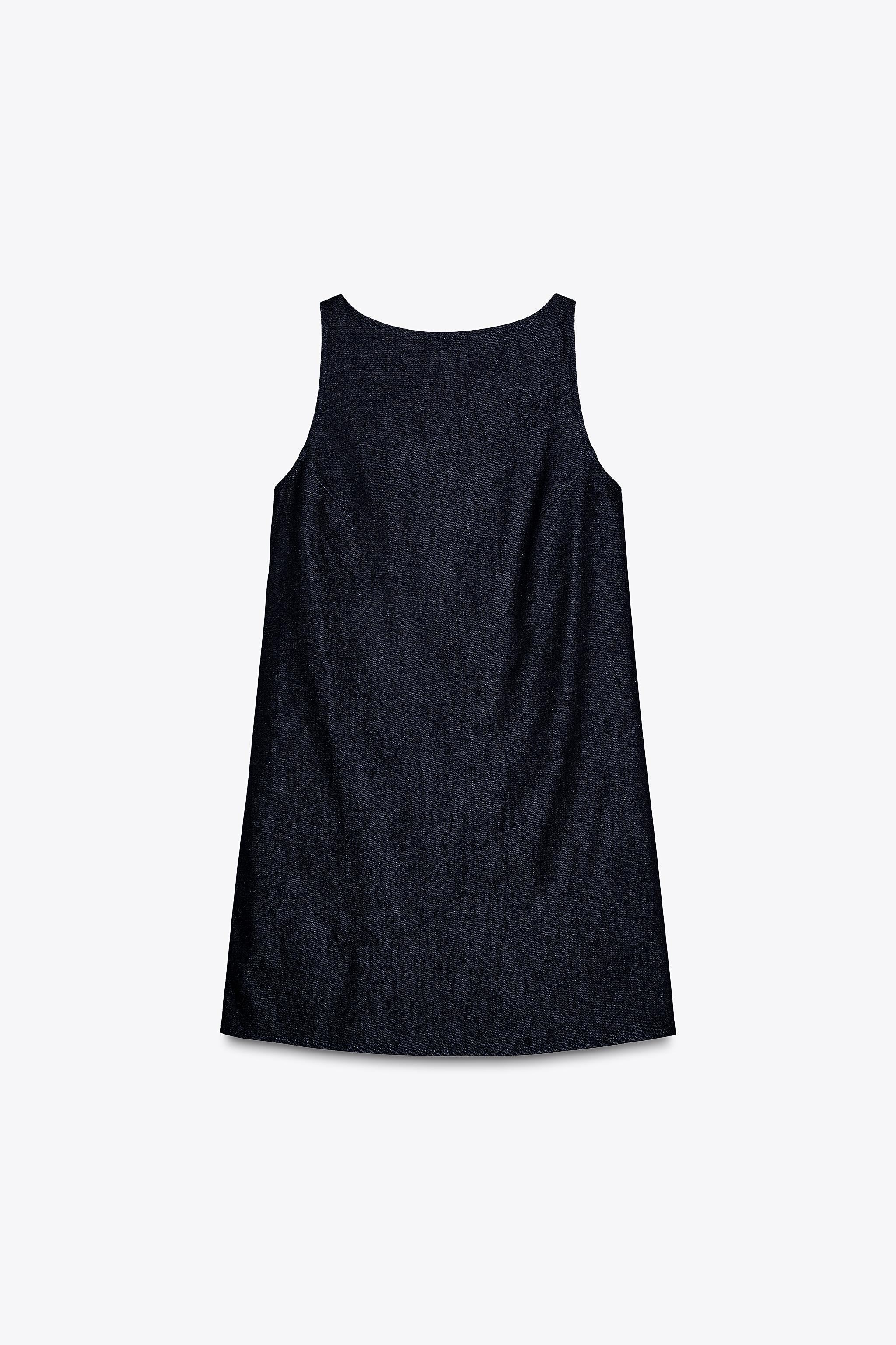 【 】★ワンピース★ Denim Sleeveless Shift Dress PANELED DENIM SHIFT DRESS - BLUE | COS