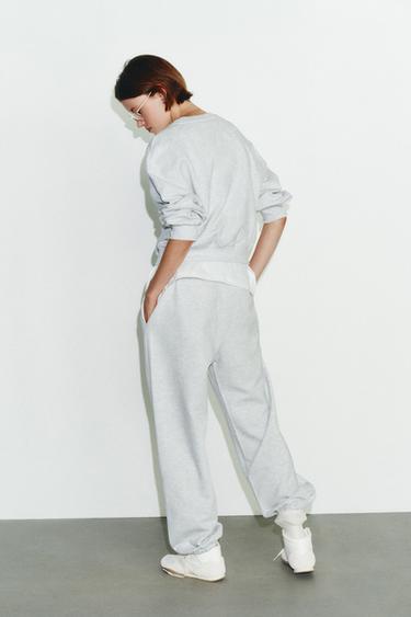 SWEAT COTON INSCRIPTION - Gris chiné de Zara - Image 3