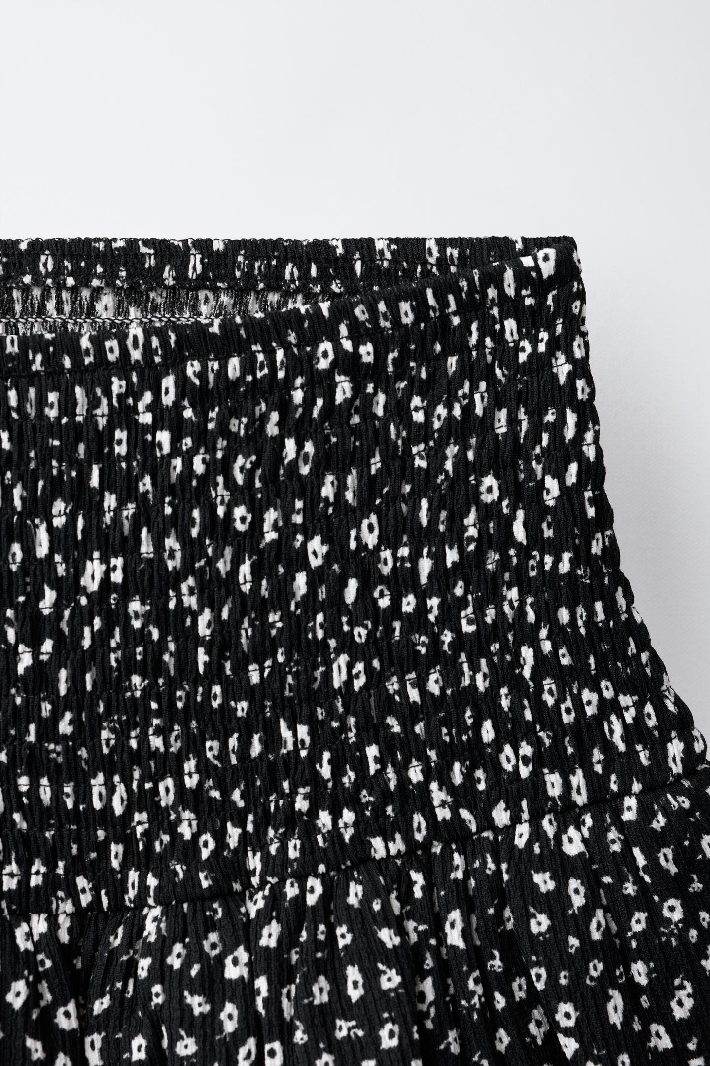Детская юбка Zara Printed Ruffle, цвет: Чёрный — фото 3