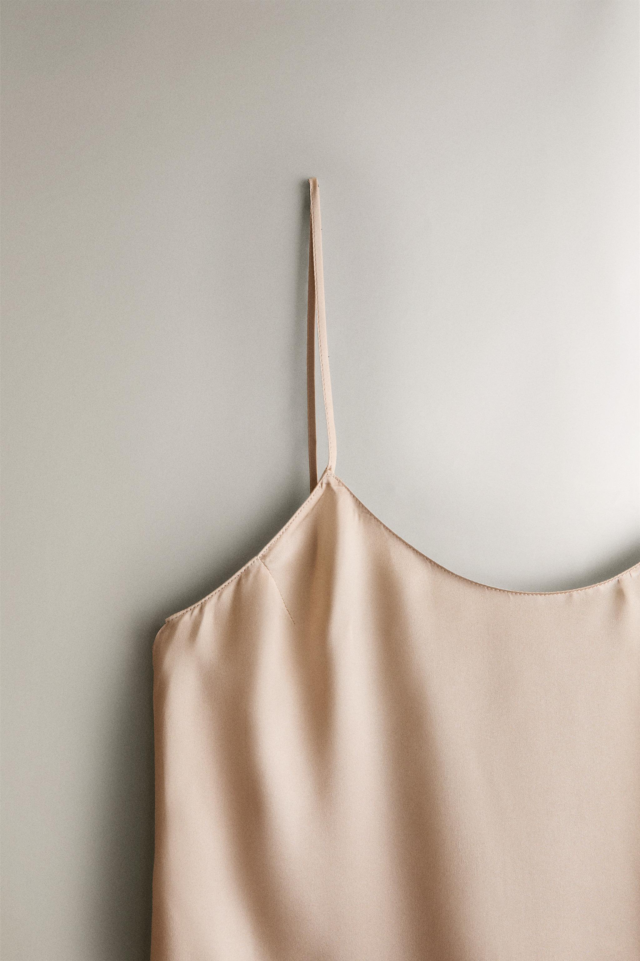 SHORT SILK BLEND — Beige-pink