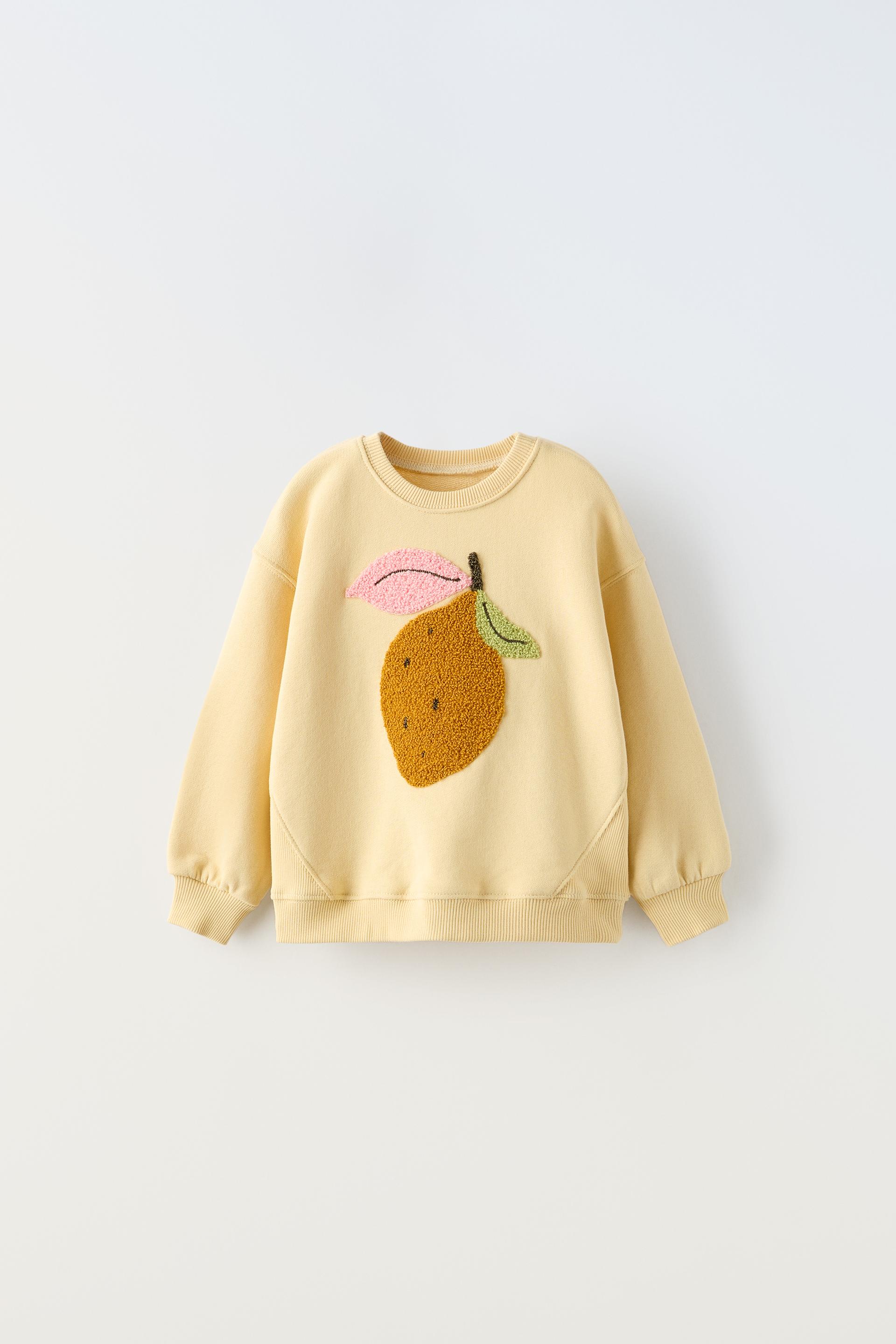 TERRY FRUIT SWEATSHIRT - Vanilla | ZARA United Kingdom