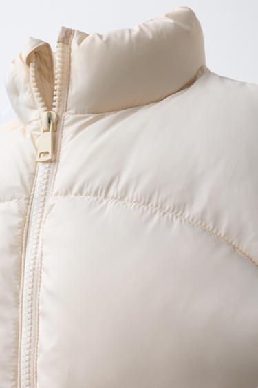 WATER-REPELLENT PADDED GILET - Ecru by Zara - Image 3