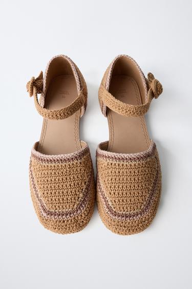 CROCHET VAMP HEELS - Brown by Zara - Image 3