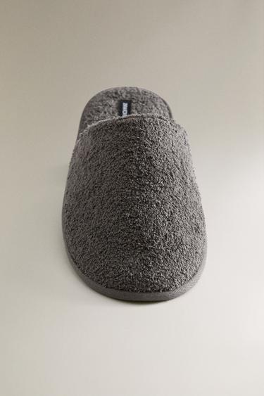TERRY BATHROOM SLIPPERS - Dark Grey by Zara - Image 4