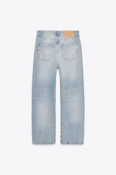 TRF OVERSIZED SHIFTED SEAM MID-WAIST JEANS - Blue by Zara - Image 7