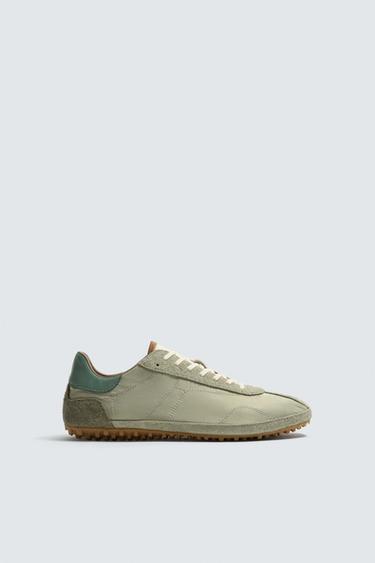 SNEAKER IN RETROSTIJL - Zeegroen van Zara