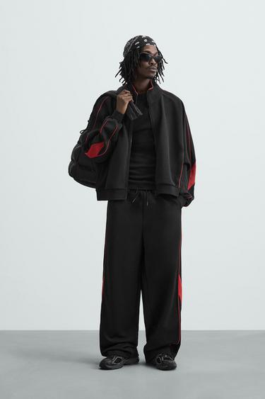 Zara RETRO SOCCER JACKET - Black - Image 0