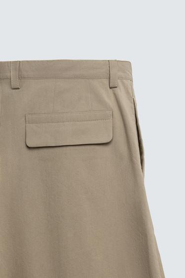 BALLOON FIT PLEATED TROUSERS - camel by Zara - Image 10