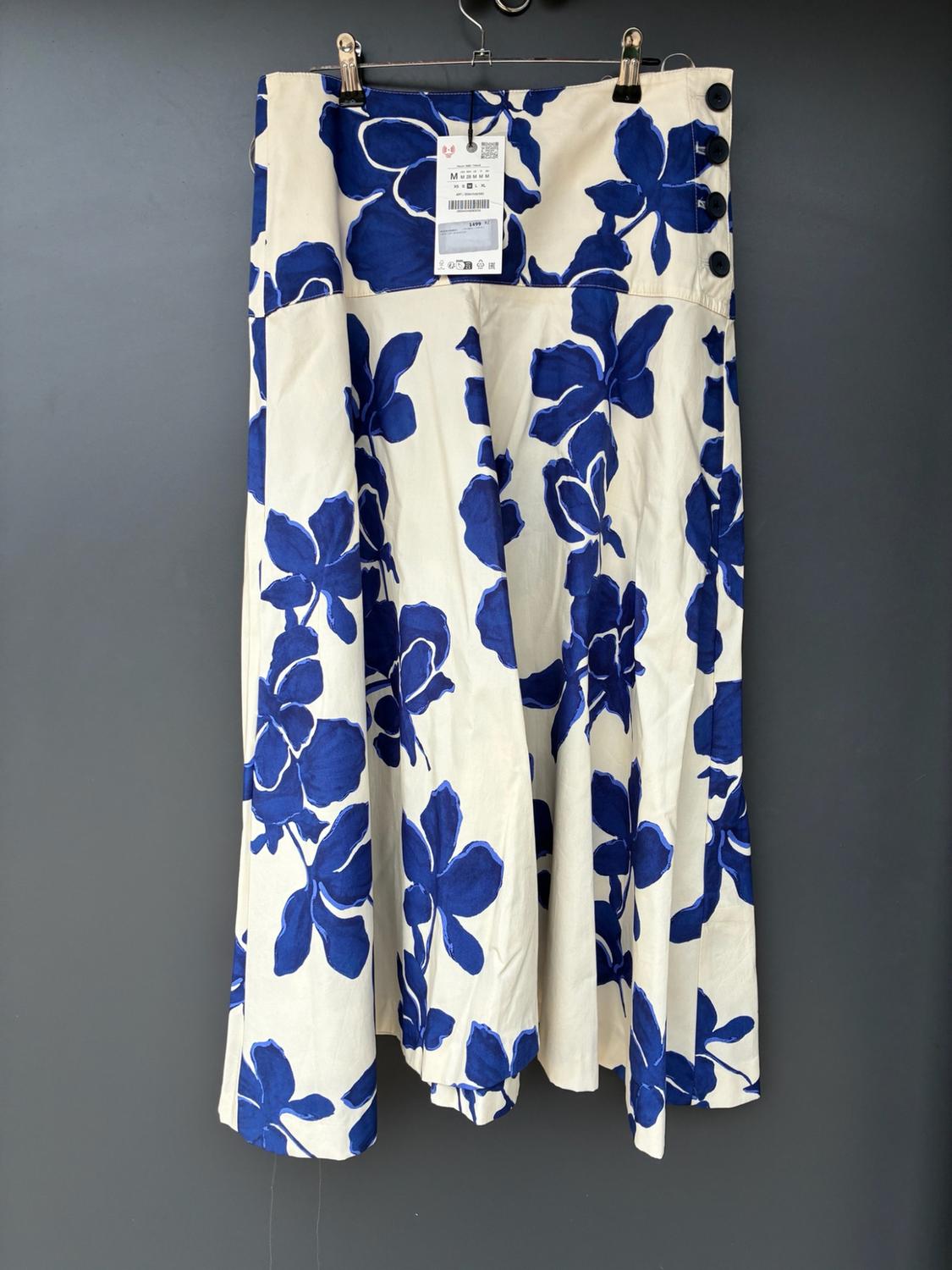 ZW COLLECTION FLORAL MIDI SKIRT - Image 3