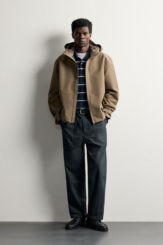 WATER-REPELLENT TECHNICAL JACKET - Brown / Taupe by Zara - Image 0