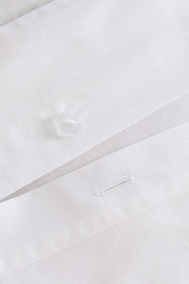 DRAP DE DESSUS COTON LISERÉ - Blanc de Zara - Image 3