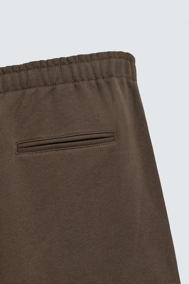 PANTALON JOGGER HEAVYWEIGHT REGULAR FIT ORIGINS - Chocolat de Zara - Image 7