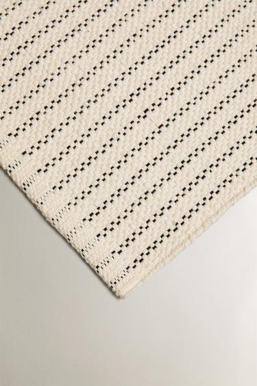 Zara BATH MAT WITH TOPSTITCHED LINES - 裸色 / 黑色