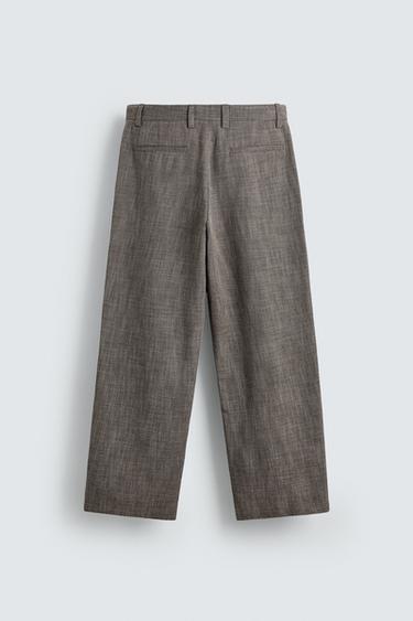 PANTALON DE COSTUME STRUCTURÉ - Marron clair de Zara - Image 6