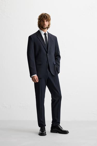 COMFORT SUIT TROUSERS - Navy blue by Zara - Image 0