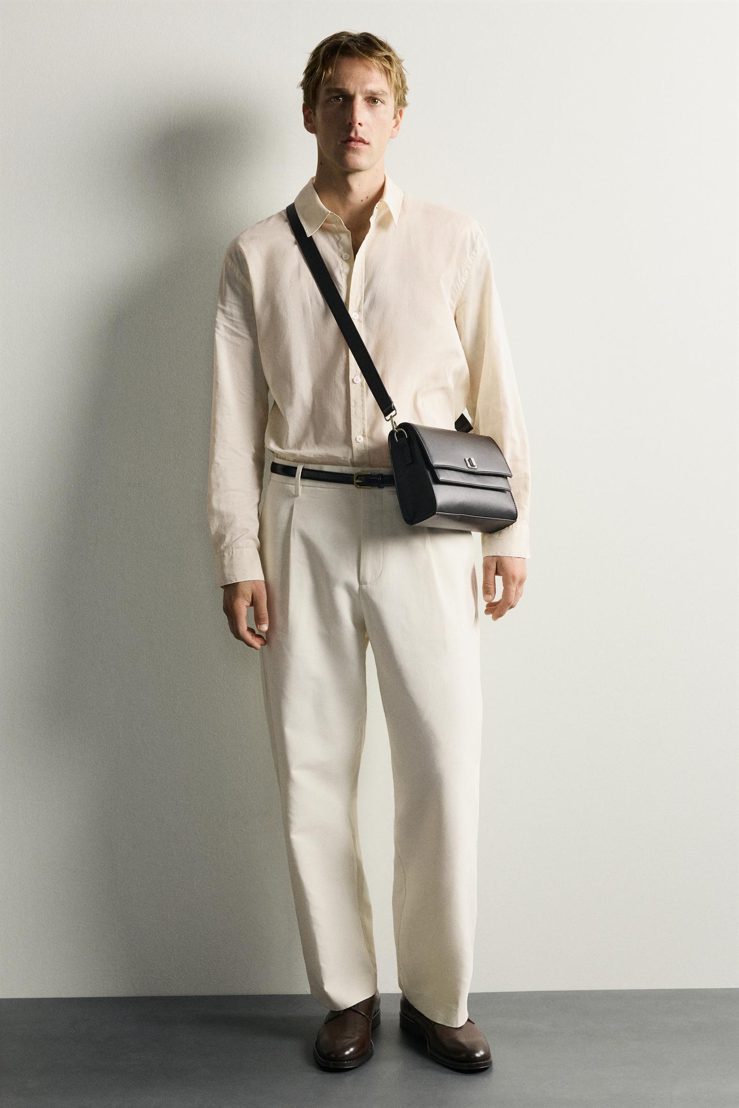 Мужская сумка Zara Double Flap Crossbody, цвет: Чёрный — фото 2