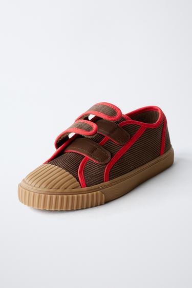 TENNIS VELOURS CÔTELÉ - Rouge de Zara - Image 2