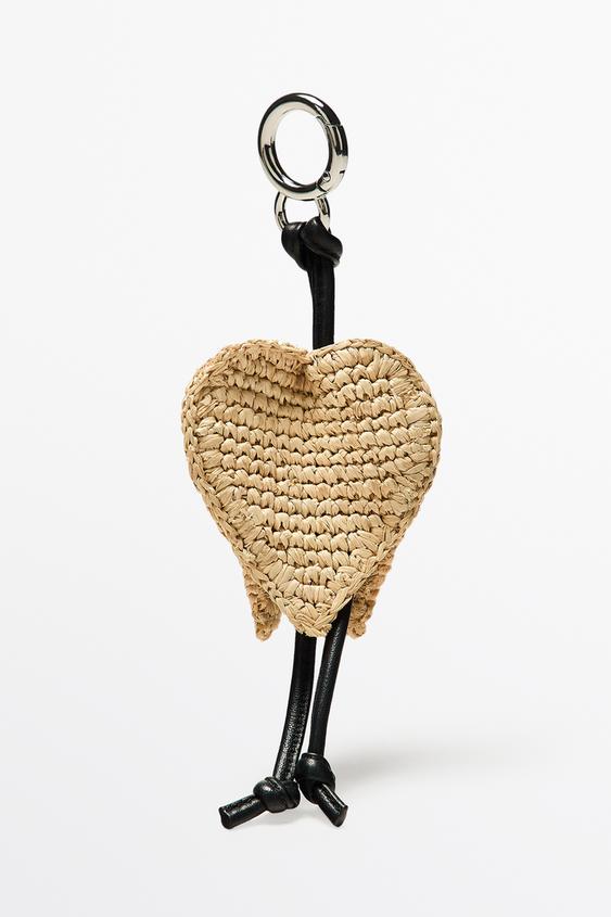 Zara Raffia tulip charm - Light beige - Image 0