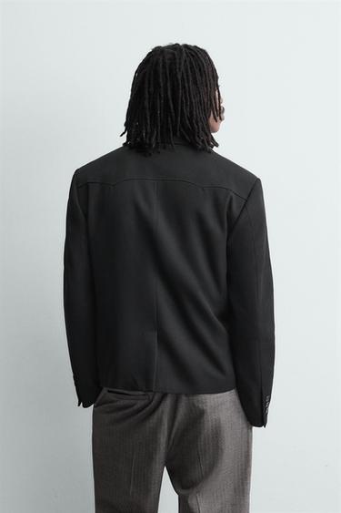 БЛЕЙЗЕР ИЗ РЕЛЬЕФНОЙ ТКАНИ — ЧЕРНЫЙ от Zara