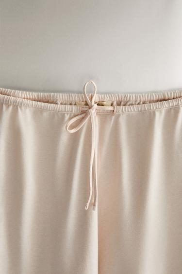 COTTON DRAWSTRING TROUSERS - Light pink by Zara - Image 1