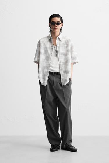 ABSTRACT PRINT SEERSUCKER SHIRT - Printed by Zara