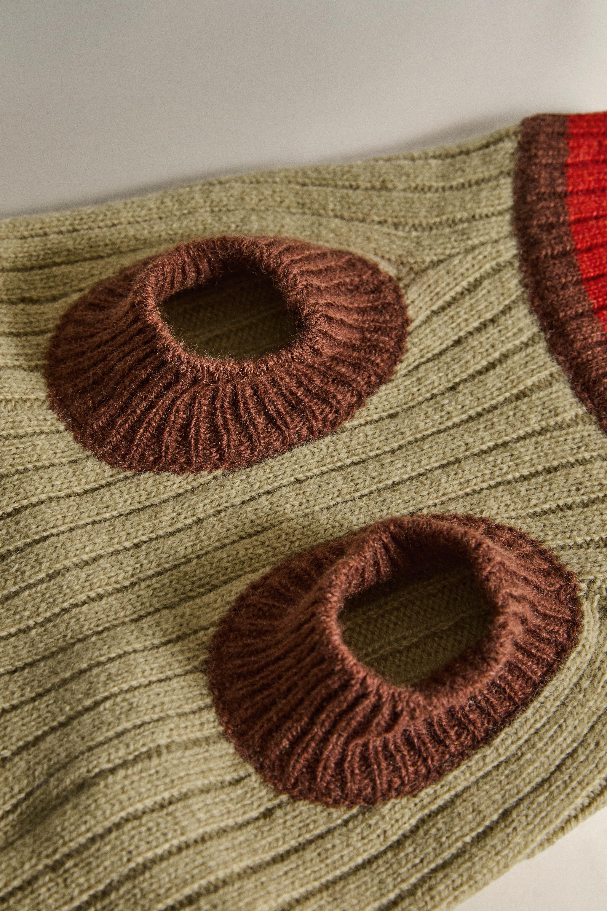 RIBBED PET SWEATER — Light green