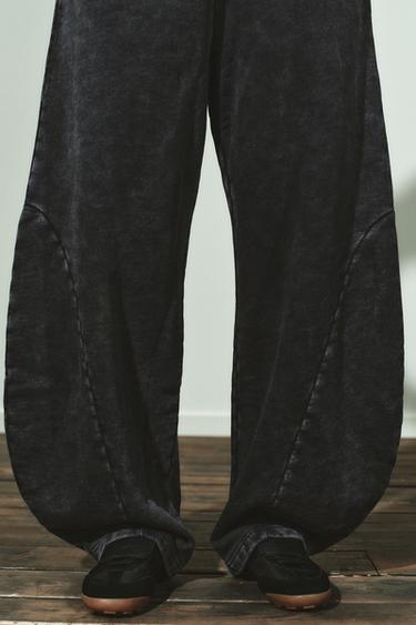 WASHED CARROT TROUSERS - Anthracite grey by Zara