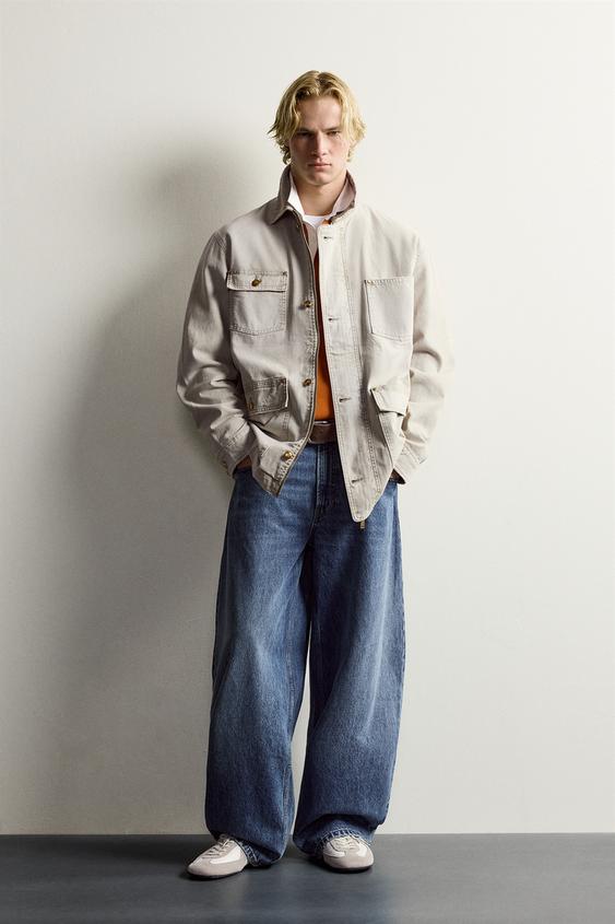 ΜΠΟΥΦΑΝ RELAXED FIT ΜΕ ΓΙΑΚΑ ΣΕ ΑΝΤΙΘΕΣΗ - Γκρί πέτρας του Zara - Εικόνα 0