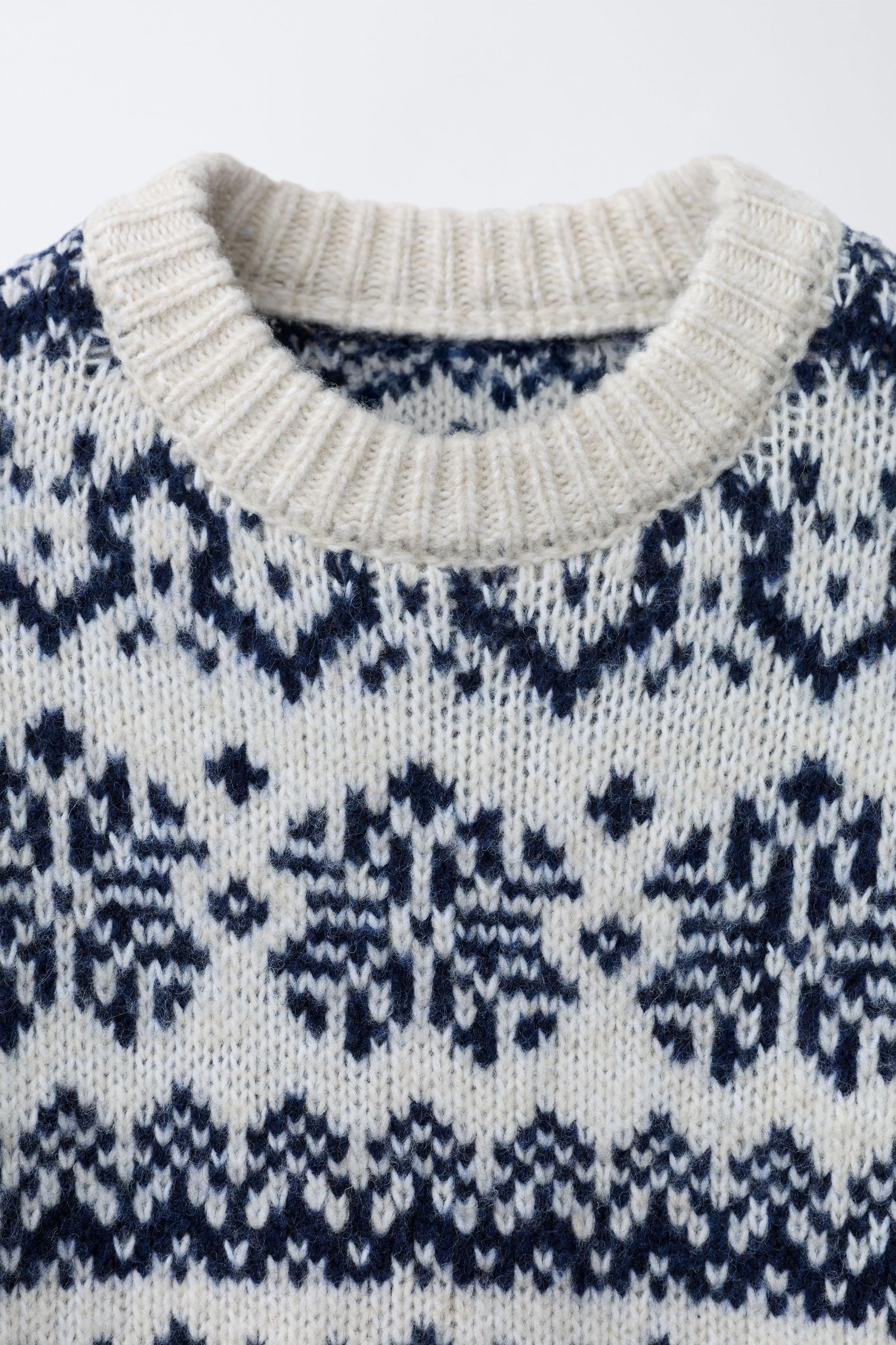 PRINTED WOOL BLEND JUMPER