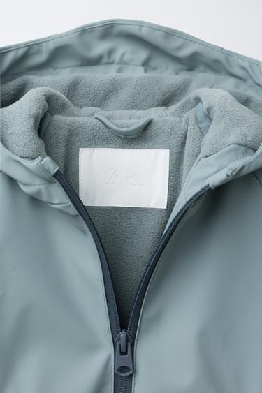 BLOUSON GOMMÉ DÉPERLANT - Gris / Bleu de Zara - Image 2