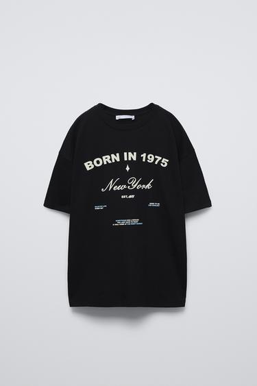 CAMISETA TEXTO - Negro de Zara