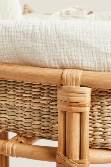 RATTAN MOSES BASKET - Light beige by Zara - Image 2