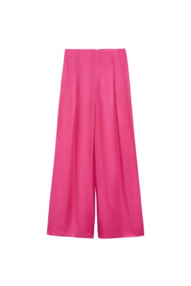 FULL-LENGTH SATIN TROUSERS