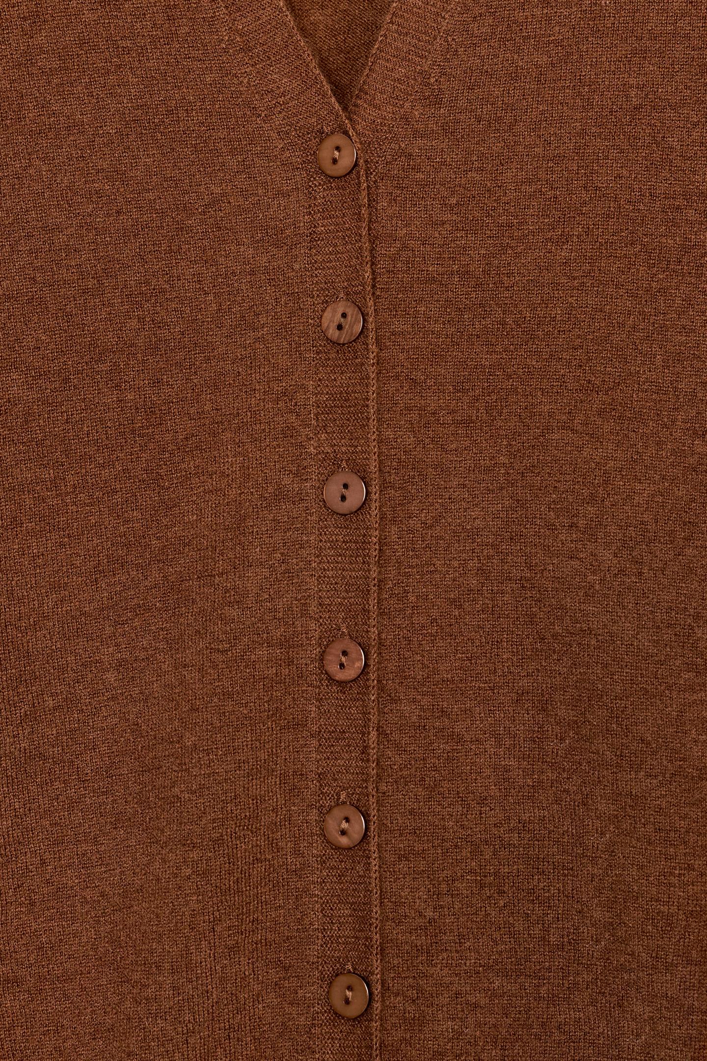 Женская куртка Zara Extra-Soft 100% Wool, цвет: Коричневый — фото 6