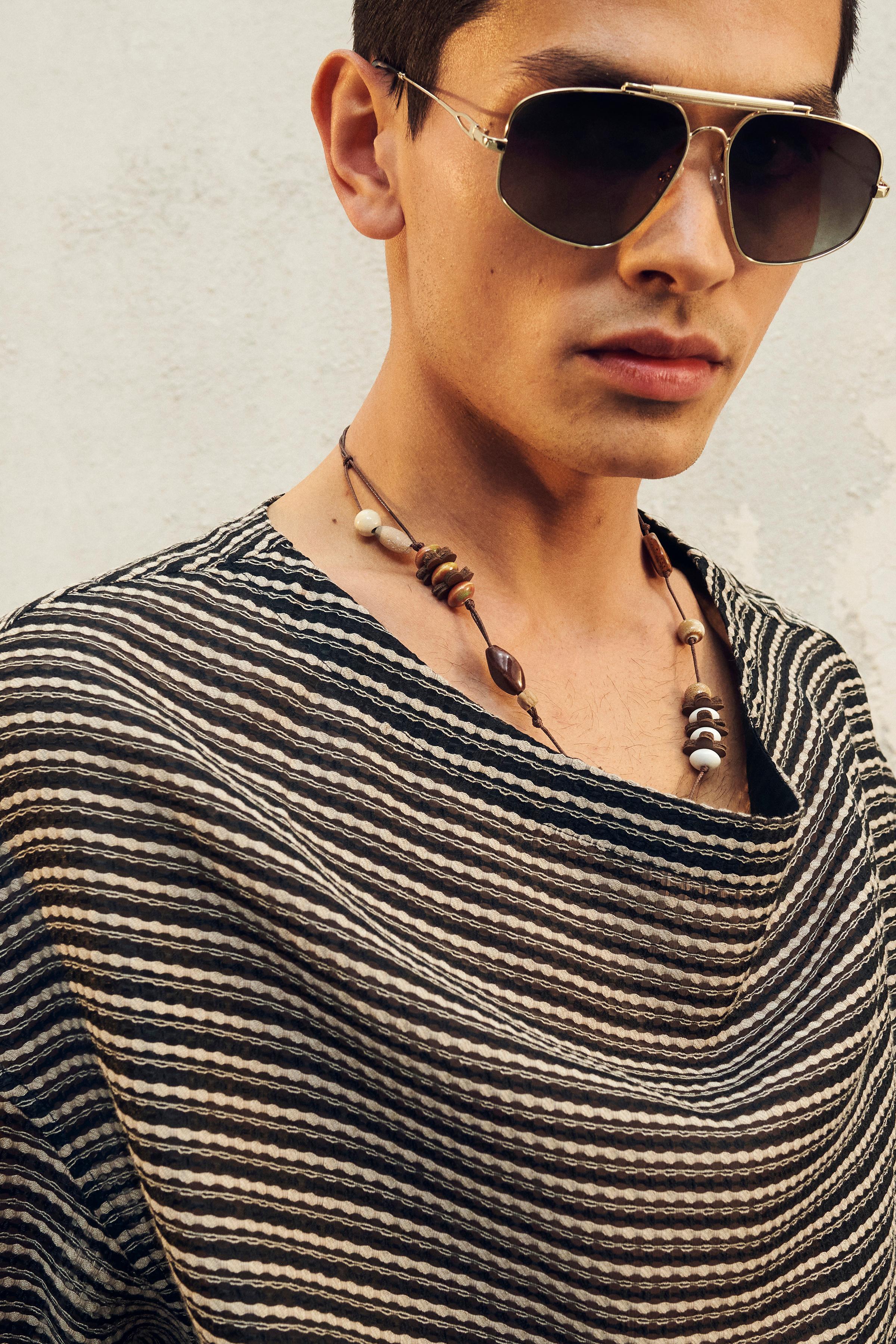 【ZARA】LIMITED EDITION ジャカードシャツ | 3085/501/104 LIMITED EDITION ジャカードシャツ - ストライプ | ZARA Japan