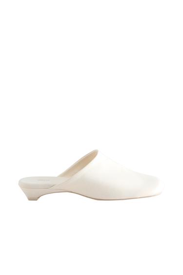 SATEEN HEELED MULES - Beige by Zara