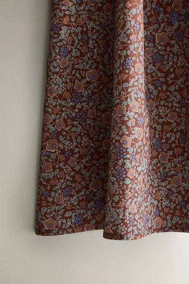 KIDS' FLORAL BEACH DRESS - Burgundy by Zara - Image 2