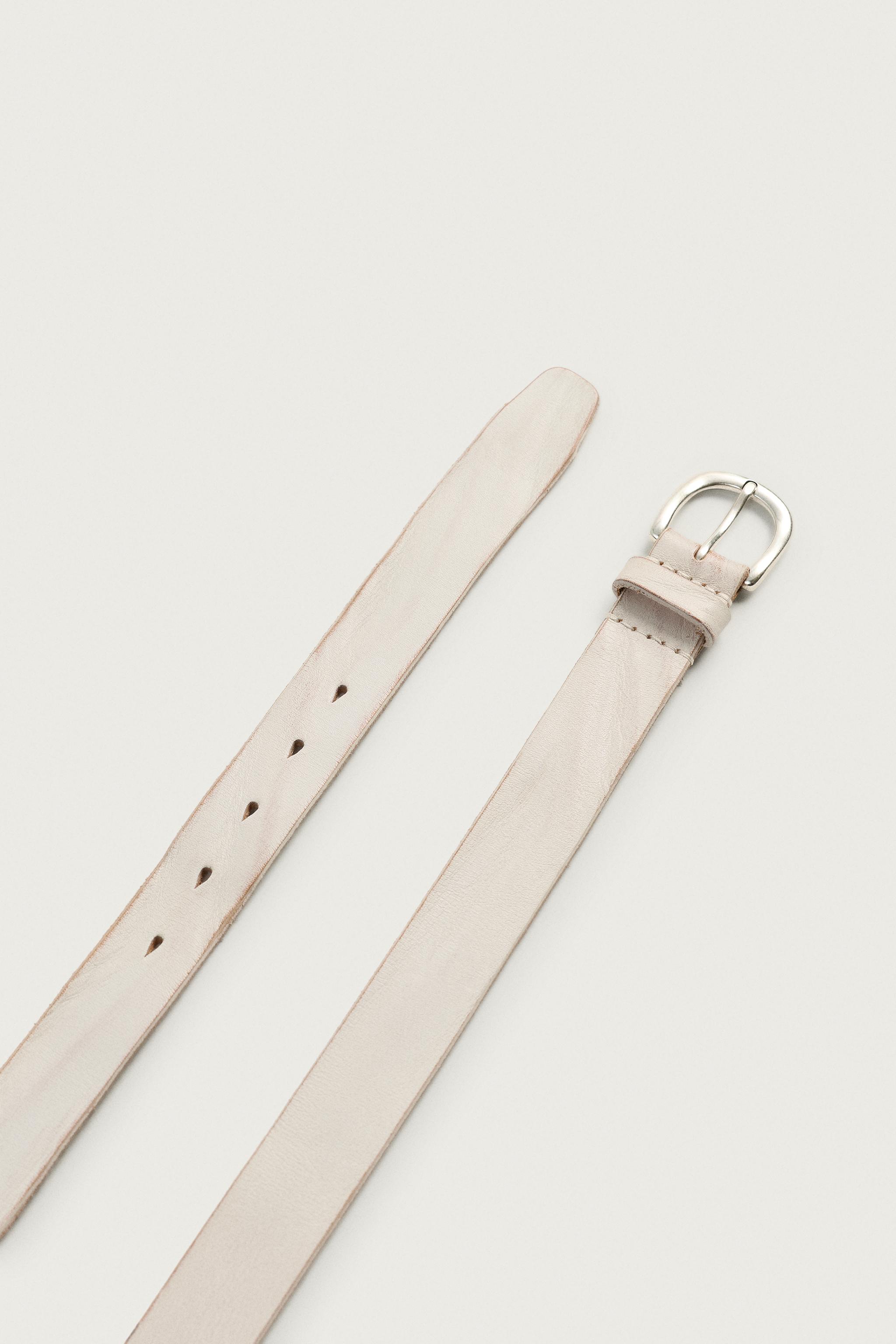 Мужские ремни Zara WASHED EFFECT LEATHER BELT — фото 3