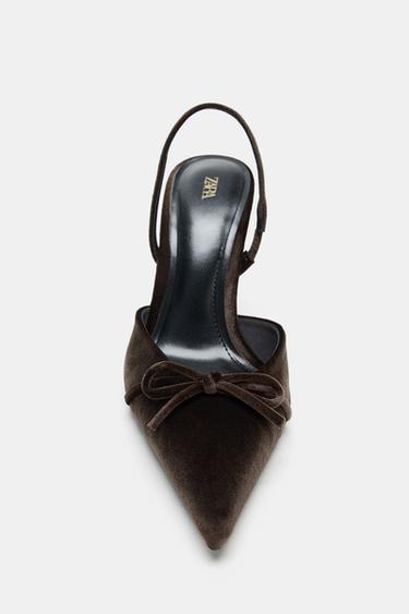 SLINGBACK HIGH HEELS - Brown by Zara