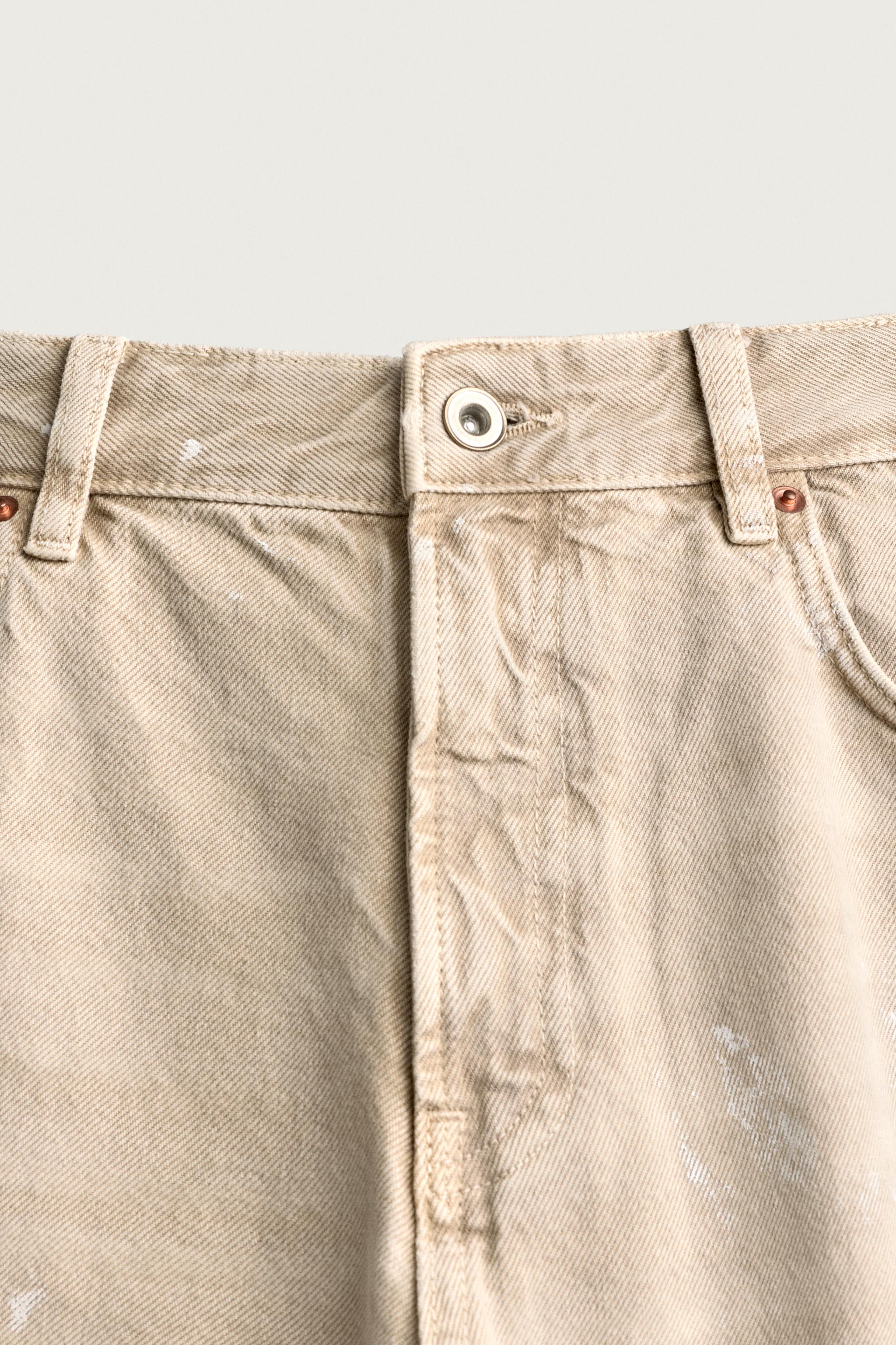 Мужские джинсы Zara PAINT SPLATTER FLARE FIT JEANS — фото 8