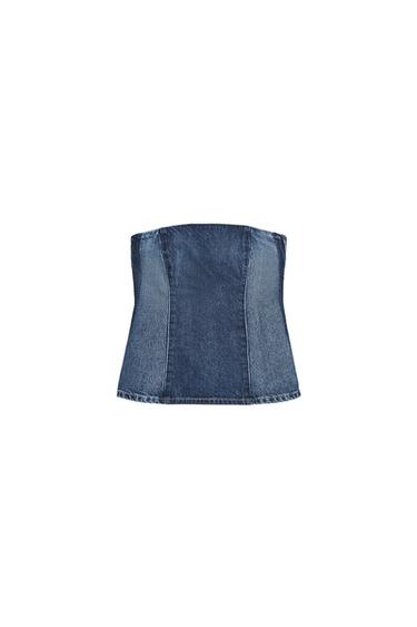 ΤΟΠ BANDEAU DENIM TRF