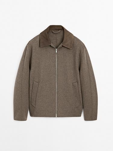 Zara Jacket with double wool collar detail - 763